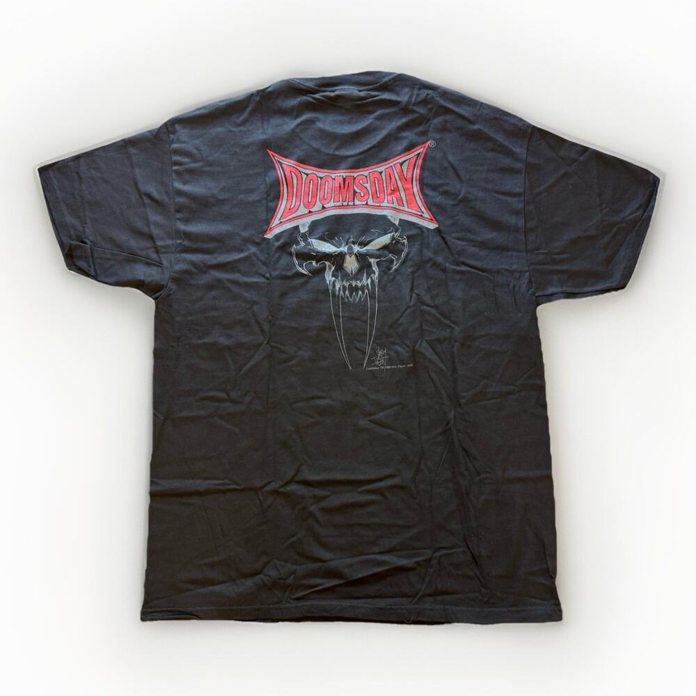1998 Doomsday Shirt XL Mike Flippin Evil Ernie Metal Chaos Comics Promo Tee